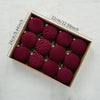 Velvet Flocked Christmas Tree Ornaments (Set of 12)