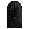 Black stretchy spandex arch cover used for weddings and events