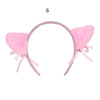 Lace Cat Ear Headband with Elegant Bow Details