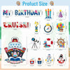 A colorful set of 16 nautical magnets featuring various captain and ship designs for a birthday theme.