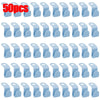 A set of 30 light blue space-saving hanger connector hooks for organizing items.