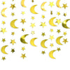 Metallic gold and silver star and crescent moon paper garland for party bunting