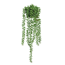 Artificial hanging succulent vine with green leaves used for home and wedding decor