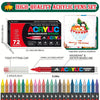 72-Color Acrylic Paint Pen Set with Brush Tips