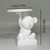 A white bear-shaped jewelry tray with a small platform and stand.