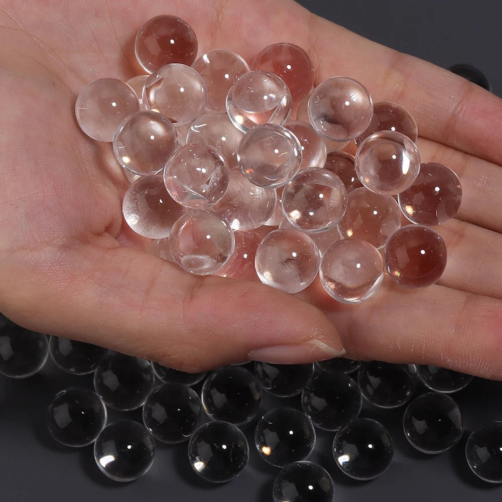 Crystal-Look Acrylic Round Beads for Crafts and Decor