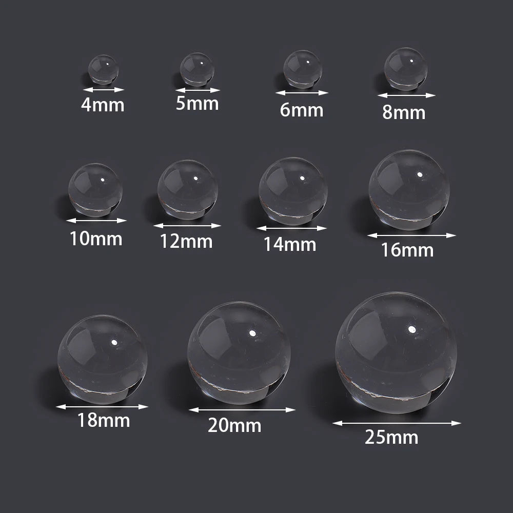 Crystal-Look Acrylic Round Beads for Crafts and Decor
