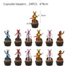 A set of 24 Five Nights at Freddy's themed cupcake toppers featuring various animatronic characters.