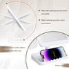 LED trifold makeup mirror with adjustable lighting and phone holder for convenient practice
