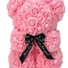 Flauschiger rosa Kunstrosen-Teddybär für romantische Dekoration