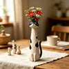 Cute Cat-Shaped Resin Vase for Home Decor