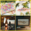 A collection of glow-in-the-dark resin cruise duck decorations in various colors and shapes displayed on a wooden tray.