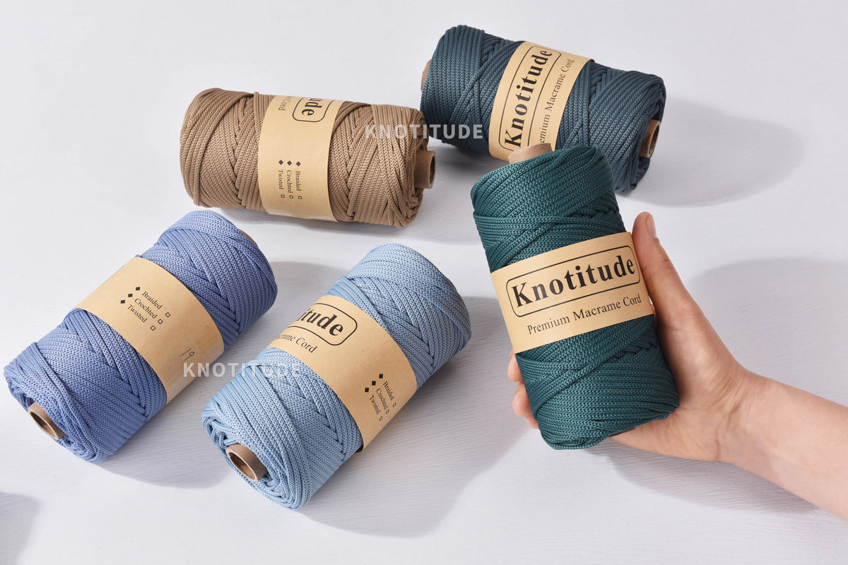 4mm Polyester Macrame Cord - 300g Spool for Knitting & DIY Crafts