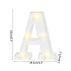 A letter light shaped like the letter A, illuminated with warm white LED lights.