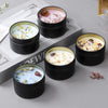 Soy Wax Aromatherapy Candle in Metallic Tin with Dried Flowers