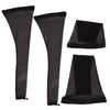 Black stretchy hair net cap with drawstring sleeve for dreadlocks