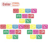 A collection of colorful papel picado bunting banners in various patterns and colors for Mexican celebrations.
