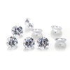 A collection of various round and princess cut clear cubic zirconia loose stones for jewelry making.