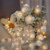 LED Rose Flower String Lights - 3M, 20 Lights, Multi-Color