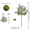 Artificial moss tree branches shown as a plant without a pot, with separate parts for leaves and stem.
