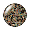 Round Leaf Pattern Flat Back Glass Cabochons for Jewelry Making