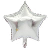 Silver foil star and heart balloon assortment