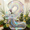 Iridescent Number Balloon Kit with Bowknot Accent