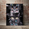 Demon Slayer anime canvas wall art featuring a print of various demon eyes.