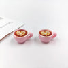 Kawaii Latte Coffee Cup Charms for DIY Jewelry Making