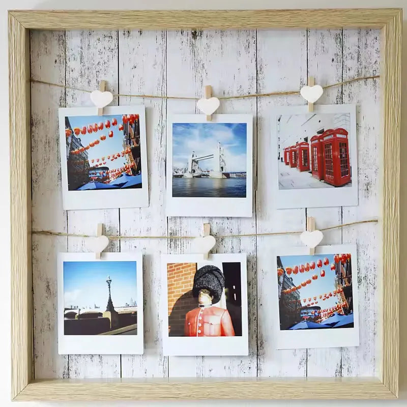Heart-Shaped Wooden Clothespins for Photos, Cards & Decor (50-Pack)