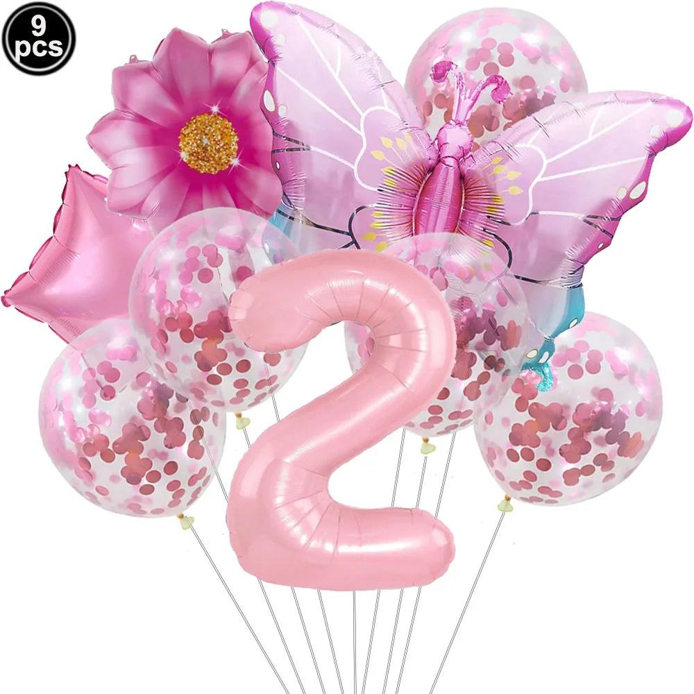 Butterfly Party Supplies Disposable Tableware Set for Birthday & Baby Shower
