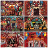 Evil Clown Circus Halloween Photography Backdrop