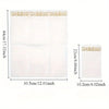 A sheet of white paper dinner napkin with a rose gold trim design.