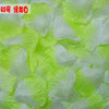 Green and white silk rose petals used for weddings and events