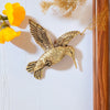 Golden Hummingbird Wall Art Décor