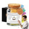 A glass jar filled with colored Bible verses and a wooden lid, demonstrating emotional guidance.