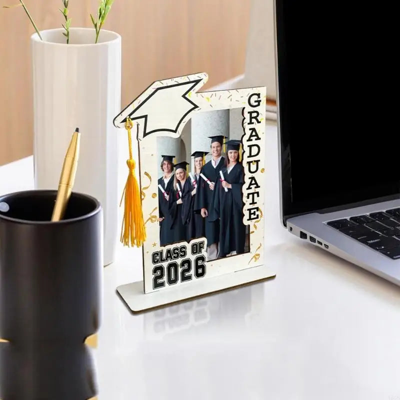 An elegant graduation photo frame featuring a decorative star shape and the text Graduate Class of 2026
