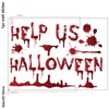 Halloween Bloodstain Sticker Set with Handprints, Footprints & Skulls