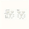 A set of 10 heart-shaped mirror wall stickers measuring 10.4cm in diameter.
