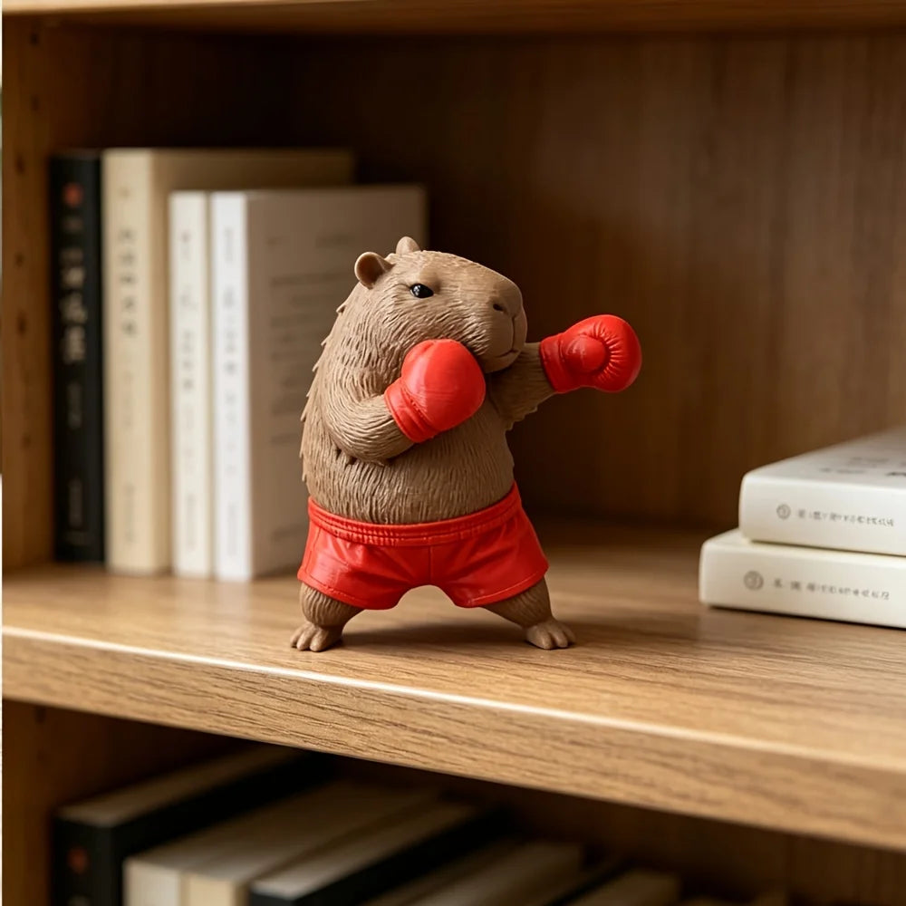 Capybara Desk Figurine – Cute Animal Statue for Office & Car