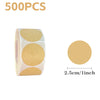 Roll of 500 personalized kraft paper seal labels for gift wrapping