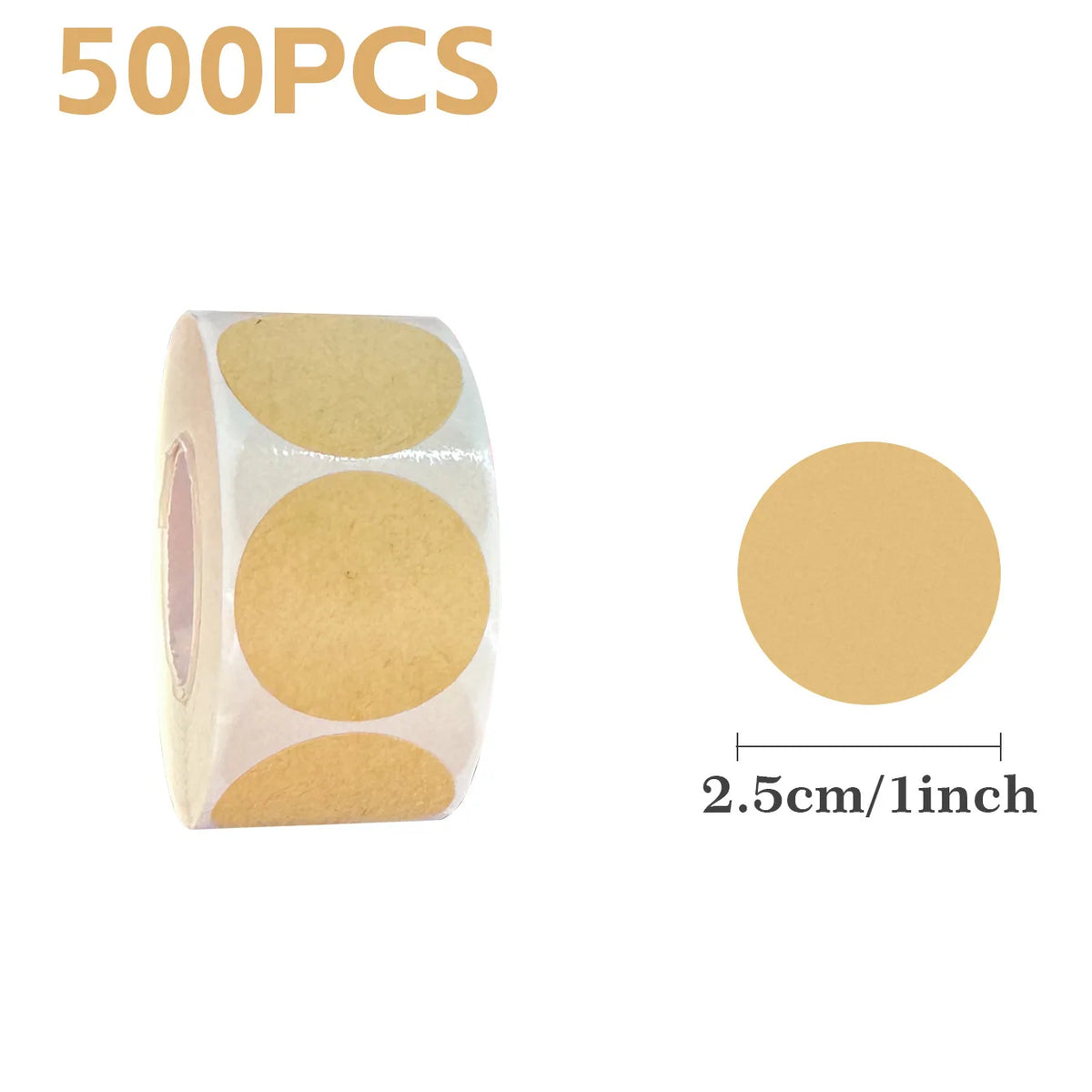 Roll of 500 personalized kraft paper seal labels for gift wrapping