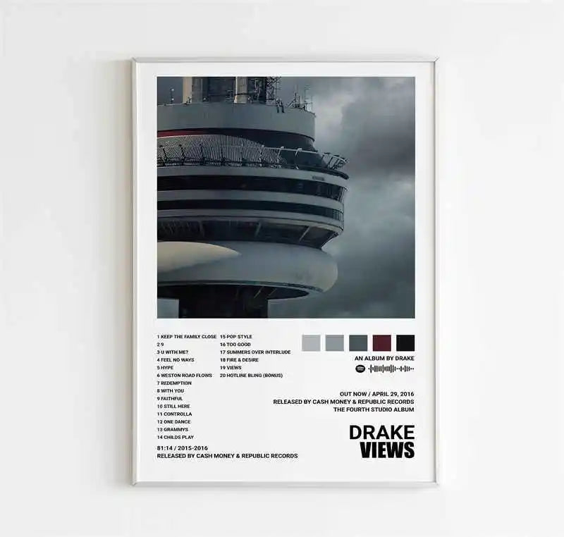 Canvas art poster featuring a black and white photograph of a ship, used as hip hop wall decor.