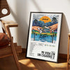 A framed canvas wall art print featuring a hand holding a lighter and the title Mi Vida en Cigarro 2