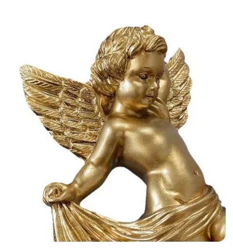 Cherub Angel Statue Wall Hanging - Cute Resin Decor
