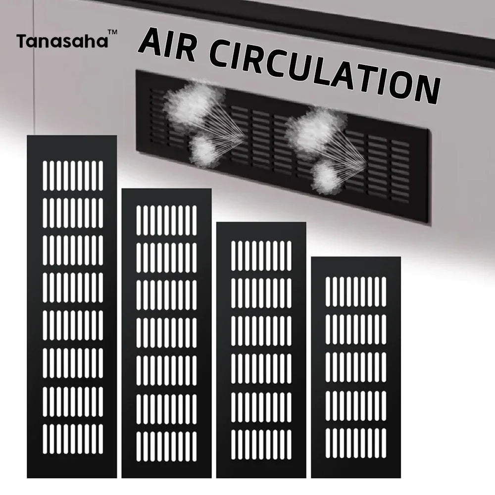 Air circulation system showing a rectangular ventilation grille and various vertical slats.