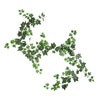 Green artificial ivy garland with variegated leaves used for home decor