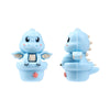 A pair of light blue silicone plant beads for jewelry making and DIY crafts.