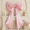 Giant Pink Satin Ribbon Bow Wall Decor for Birthday & Coquette Room