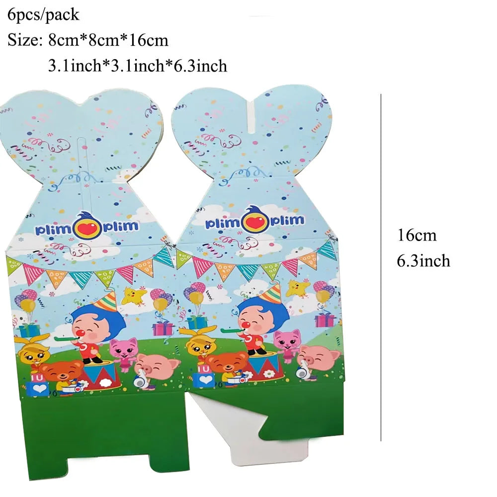 A set of six paper decorations shaped like smiling faces for a circus theme birthday party